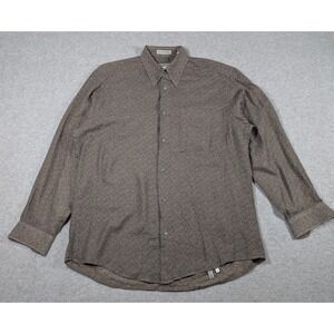 Jhane Barnes Men Shirt Medium Zig Zag Long Sleeve‎ Collared Japan Cotton